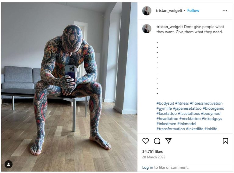 Tattoo Addict Inks 95 Percent Of His Body, Reveals What He Looked Like 